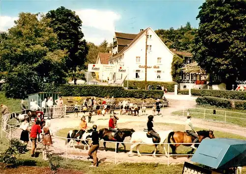 AK / Ansichtskarte  Haan_Rheinland Ponyrestaurant Heidbergermuehle Ponyreiten Haan_Rheinland