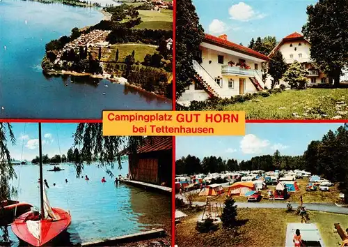 AK / Ansichtskarte 73880899 Tettenhausen Fliegeraufnahme Campingplatz Gut Horn Seepartie Tettenhausen