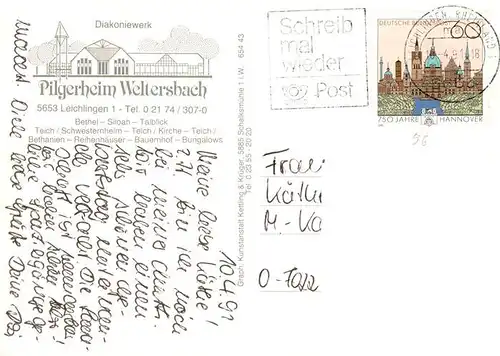 AK / Ansichtskarte 73880922 Leichlingen_Rheinland Diakoniewerk Pilgerheim Weltersbach Teilansichten Leichlingen_Rheinland