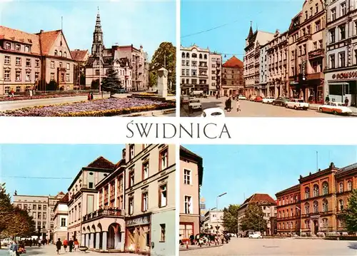 AK / Ansichtskarte  Swidnica_Schweidnitz_PL Plac Tysiaclecia Panstwa Polskiego Teatr Rynek Plac Grundwaldzki 