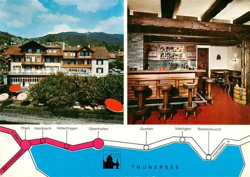 AK / Ansichtskarte  Oberhofen_AG Hotel Kreuz Restaurant Bar Thunersee Oberhofen AG