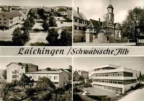 AK / Ansichtskarte 73880974 Laichingen Ortsansichten Schule Rathaus Laichingen