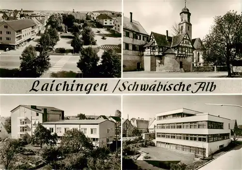 AK / Ansichtskarte  Laichingen Ortsansichten Schule Rathaus Laichingen