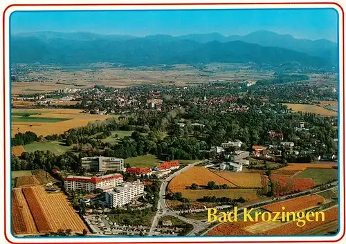 AK / Ansichtskarte 73880983 Bad_Krozingen Fliegeraufnahme mit Kurkliniken Lazariterhof Schwarzwaldklinik Sinnighofen und Haus Baden Bad_Krozingen