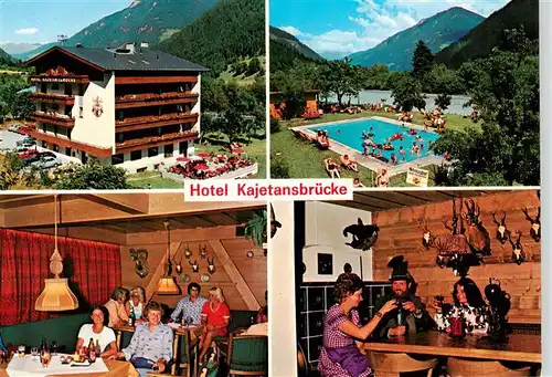 AK / Ansichtskarte  Pfunds_Tirol_AT Hotel Restaurant Kajetansbruecke Schwimmbad Gastraeume 