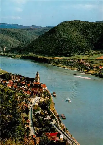 AK / Ansichtskarte  Duernstein_Wachau_AT Fliegeraufnahme mit Wallfahrtskirche 