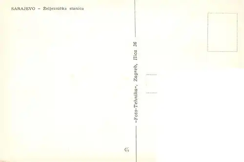 AK / Ansichtskarte  Sarajevo_Bosnia-Herzegovina Zeljeznicka stanica 