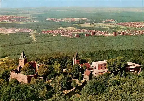 AK / Ansichtskarte  Burg_Frankenstein_Bergstrasse Fliegeraufnahme Burg_Frankenstein