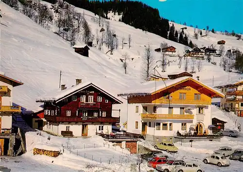 AK / Ansichtskarte  Hinterglemm_Saalbach Pension Reiterkogel und Haus Liemer Hinterglemm_Saalbach