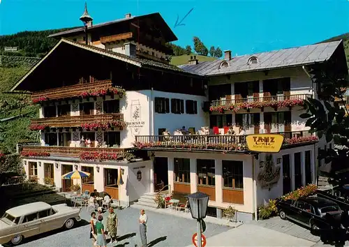 AK / Ansichtskarte  Saalbach_-Hinterglemm_AT Hotel Saalbacher Hof und Tannenhof Cafe Restaurant 