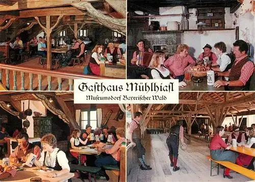 AK / Ansichtskarte 73881101 Tittling Gasthaus Muehlhiasl Museumsdorf im Bayerischen Wald Gastraeume Kegelbahn Tittling