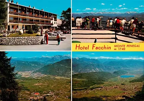 AK / Ansichtskarte 73881104 Monte_Penegal_1740m_Dolomiti_IT Hotel Facchin Terrasse Fliegeraufnahmen 