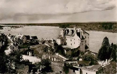 AK / Ansichtskarte  Montsoreau Le Chateau Vue generale avec les anciens fosses Montsoreau