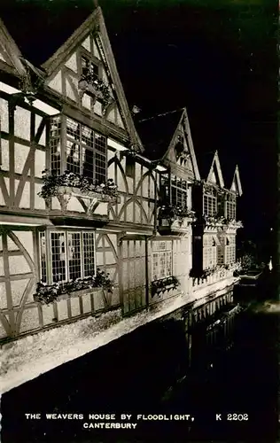 AK / Ansichtskarte  Canterbury__Kent_UK The Weavers House by Floodlight 