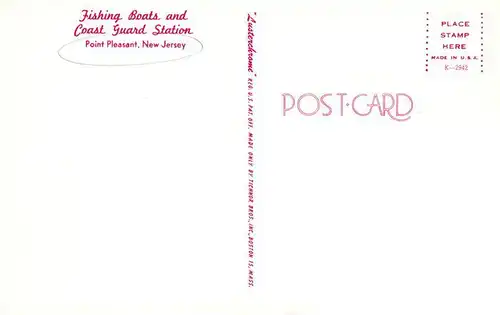 AK / Ansichtskarte  New_Jersey_US-State Fishing Boats and Coast Guard Station Point Pleasant New_Jersey_US-State