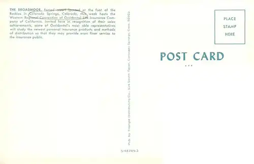 AK / Ansichtskarte  Colorado_Springs_Colorado_USA The Broadmoor Fliegeraufnahme 