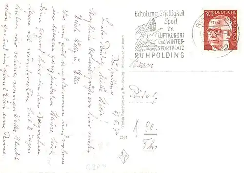 AK / Ansichtskarte  Ruhpolding Panorama Gasthaeuser Ruhpolding