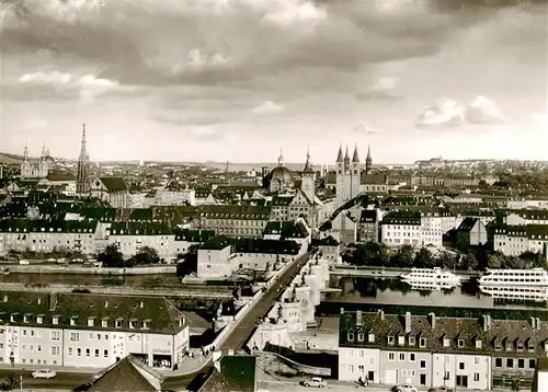 AK / Ansichtskarte  Wuerzburg_Bayern Blick von der Festung Marienberg 