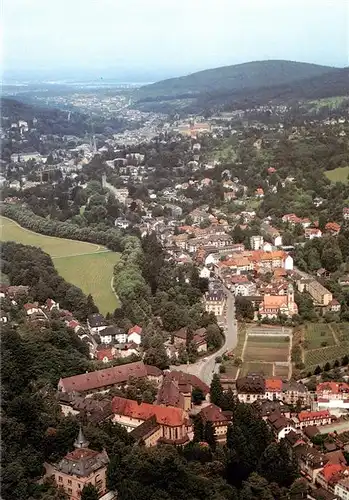 AK / Ansichtskarte  Baden-Baden Fliegeraufnahme mit Cistercienser Abtei Lichtenthal Baden-Baden