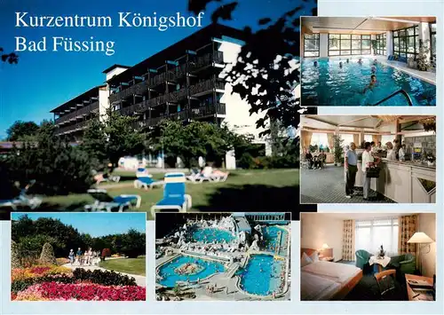 AK / Ansichtskarte 73881299 Bad_Fuessing Kurzentrum Koenigshof Park Frei und Hallenbad Rezeption Zimmer Bad_Fuessing