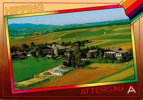 AK / Ansichtskarte  St_Georgen_Attergau Hotel Gasthof Lohninger Schober Fliegeraufnahme St_Georgen_Attergau