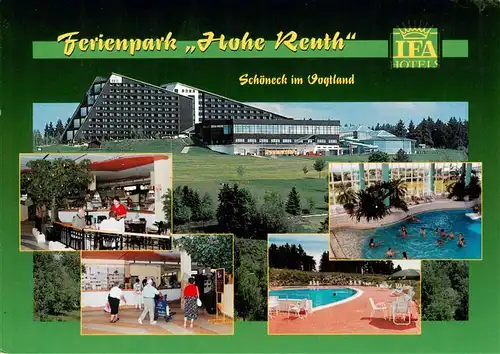 AK / Ansichtskarte 73881311 Schoeneck_Vogtland IFA Ferienpark Hohe Reuth Gastraum Bar Frei und Hallenbad Schoeneck_Vogtland