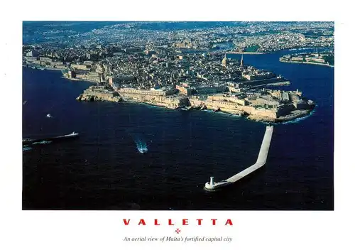 AK / Ansichtskarte  Valletta_Malta Fliegeraufnahme Valletta_Malta