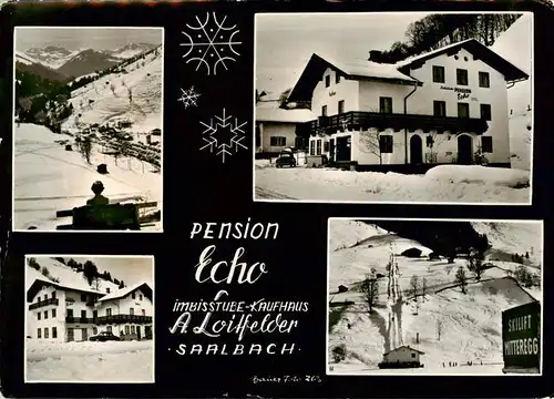 AK / Ansichtskarte  Saalbach_-Hinterglemm_AT Pension Echo Imbisstube Kaufhaus 