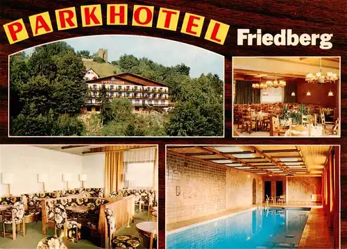 AK / Ansichtskarte  Friedberg_Steiermark_AT Parkhotel Friedberg Gastraeume Hallenbad 