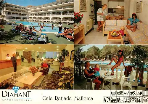 AK / Ansichtskarte 73881445 Cala_Ratjada_Mallorca Diamant Aparthotel Pool Rezeption Appartement Terrasse Cala_Ratjada_Mallorca