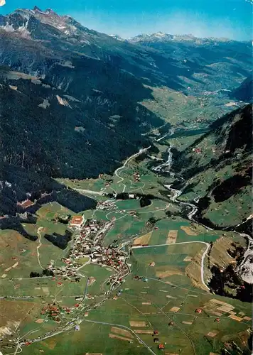 AK / Ansichtskarte  Disentis_GR und das Vorderrheintal mit Chur Fliegeraufnahme Disentis GR