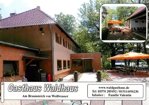 AK / Ansichtskarte 73881453 Weisswasser__Oberlausitz Gasthaus Pension Waldhaus Am Braunsteich 