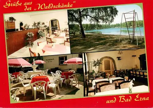 AK / Ansichtskarte 73881463 Kirchhain_Doberlug-Kirchhain Waldschaenke und Bad Erna Gastraeume Badesee Kirchhain