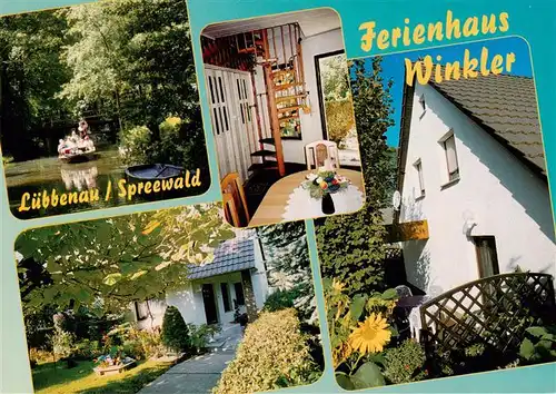 AK / Ansichtskarte  Luebbenau_Spreewald Ferienhaus Winkler Gaststube Garten Spreewaldpartie  Luebbenau Spreewald