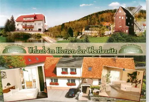 AK / Ansichtskarte  Steindoerfel_Hochkirch_Sachsen Hotel Pension Assmann Zimmer Gastraum 