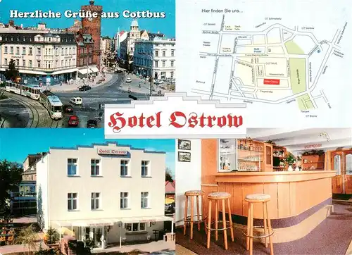 AK / Ansichtskarte 73881480 Cottbus Hotel Ostrow Ortspartie Bar Cottbus