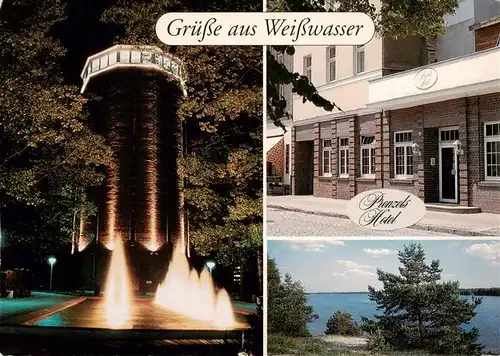 AK / Ansichtskarte  Weisswasser__Oberlausitz Wasserturm Prenzels Hotel Halbendorfer See 