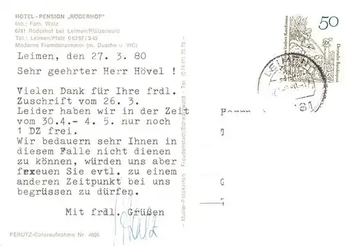 AK / Ansichtskarte  Roederhof_Pfalz Hotel Pension Roederhof Gastraum Roederhof Pfalz