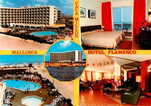 AK / Ansichtskarte 73881557 Cala_Millor_Mallorca Hotel Flamenco Gastraum Zimmer Pool Strand Cala_Millor_Mallorca