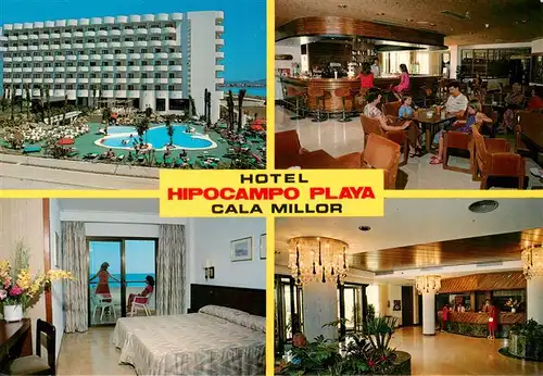 AK / Ansichtskarte 73881561 Cala_Millor_Mallorca Hotel Hipocampo Playa Pool Gastraum Bar Zimmer  Cala_Millor_Mallorca