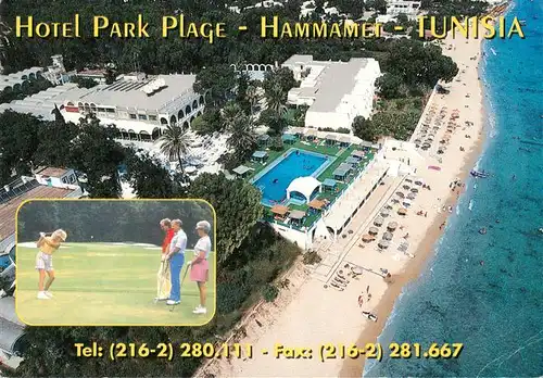 AK / Ansichtskarte  Hammamet_Tunesie Hotel Park Plage Fliegeraufnahme 