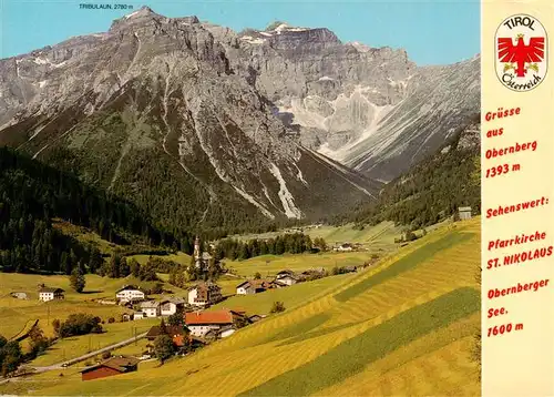 AK / Ansichtskarte  Obernberg__Inn_AT Fliegeraufnahme mit Pfarrkirche St Nikolaus 