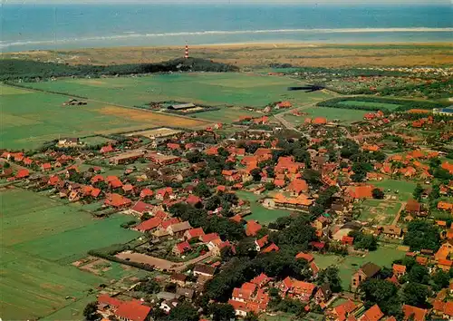 AK / Ansichtskarte  Ameland_NL Gezicht op Hollum en vuurtoren Fliegeraufnahme 