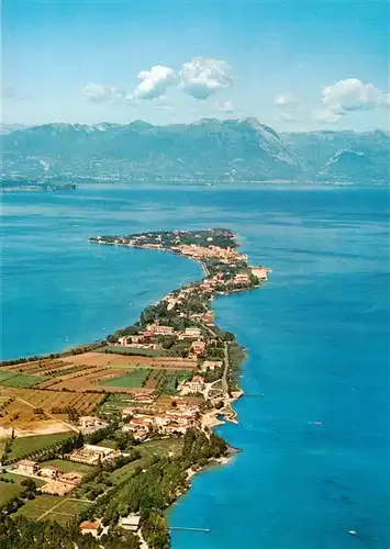 AK / Ansichtskarte  Sirmione_Lago_di_Garda Fliegeraufnahme Sirmione_Lago_di_Garda