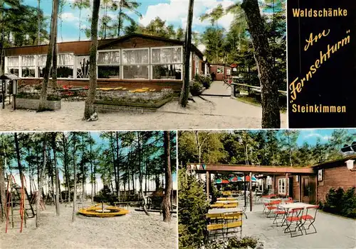 AK / Ansichtskarte 73881665 Steinkimmen Waldschaenke Am Fernsehturm Terrasse Kinderspielplatz Steinkimmen