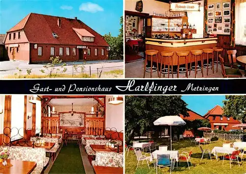 AK / Ansichtskarte  Metzingen_Niedersachsen Gast und Pensionshaus Gastraum Bar Garten Metzingen Niedersachsen