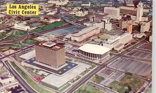 AK / Ansichtskarte 73881730 Los_Angeles_California Aerial view of Civic Center 