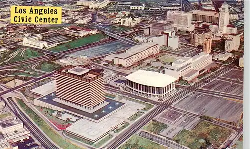 AK / Ansichtskarte  Los_Angeles_California Aerial view of Civic Center 