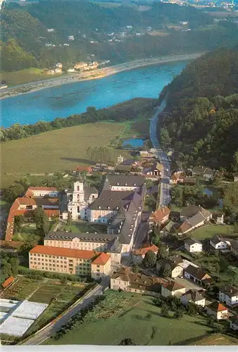 AK / Ansichtskarte  Wilhering_Oberoesterreich_AT Stift Wilhering Stiftsanlage mit Rokokokirche Fliegeraufnahme 