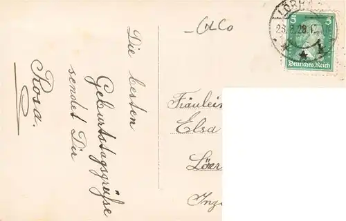 AK / Ansichtskarte  Loerrach Glueckwunschkarte zum Geburtstag Loerrach